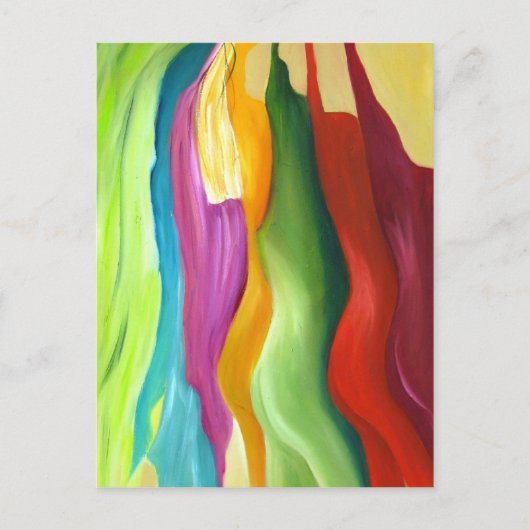 Heel kleurrijk abstract schilderij. briefkaart (Voorkant)