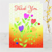Heel kleurrijk bedankt kaart (Gele Bloem)