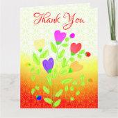Heel kleurrijk bedankt kaart (Voorkant)