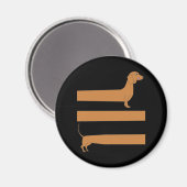 Heel lang Dachshund grappig Magneet (Voorkant / Achterkant)