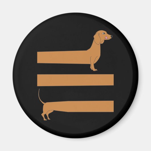 Heel lang Dachshund grappig Magneet (Voorkant)