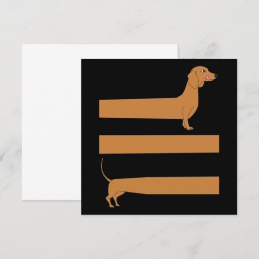 Heel lang Dachshund grappig Notitiekaartje (Voorkant / Achterkant)