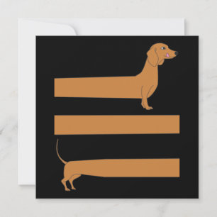 Heel lang Dachshund grappig Notitiekaartje