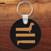 Heel lang Dachshund grappig Sleutelhanger (Voorkant)