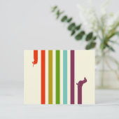 Heel lang Dachshund, kleurrijk | Husky Lover Feestdagenkaart (Staand voorkant)