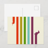 Heel lang Dachshund, kleurrijk | Husky Lover Feestdagenkaart (Voorkant / Achterkant)