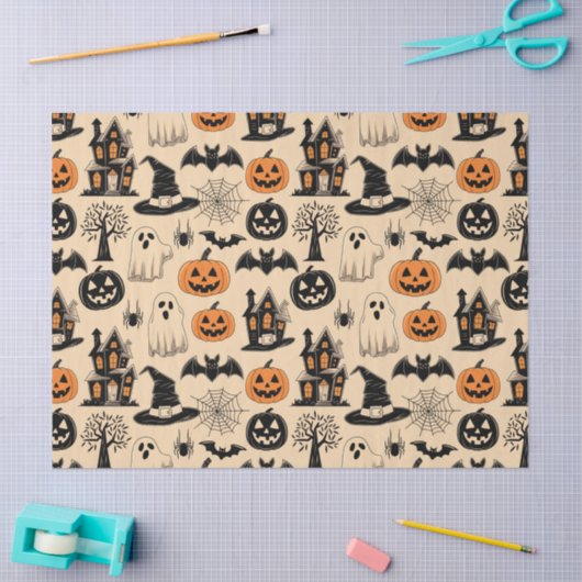 Heel leuk Halloween thema Tissuepapier (Craft)