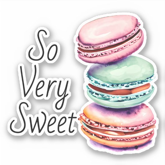 Heel lief | Waterverf Macaron Sticker (Voorkant)