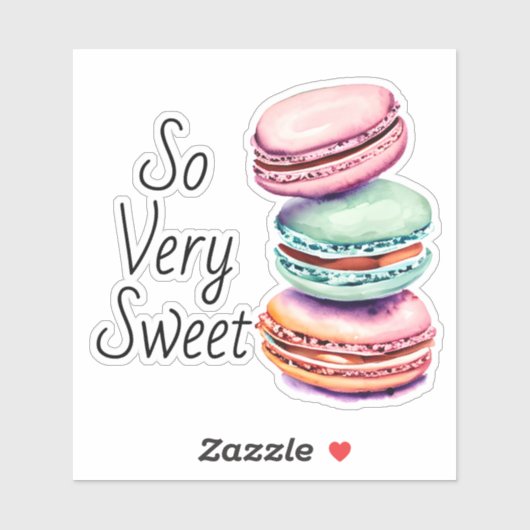 Heel lief | Waterverf Macaron Sticker (Vel)