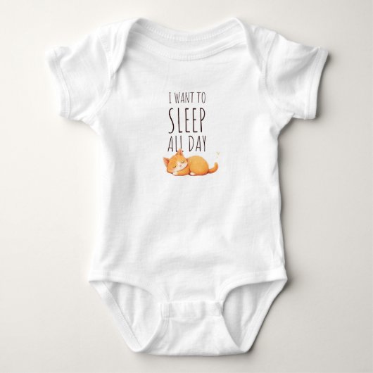 Heel luie kleine kat romper (Voorkant)