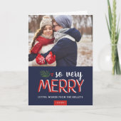 Heel Merry 2 Foto gevouwen Feestdagen Kaart (Voorkant)