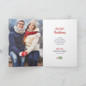 Heel Merry 2 Foto gevouwen Feestdagen Kaart (Binnen)