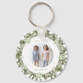Heel Merry Pine en Floral Winter Wreater Kerstmis Sleutelhanger (Voorkant)
