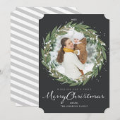 Heel Merry Wreath, kerstfotokaart Feestdagenkaart (Voorkant / Achterkant)