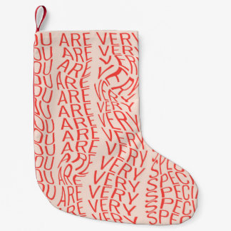 Heel motivatie inscriptie: je bent zeer specifiek kleine kerstsok
