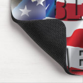 Heel patriottisch Amerika met vlag God zegene Amer Muismat (Hoek)