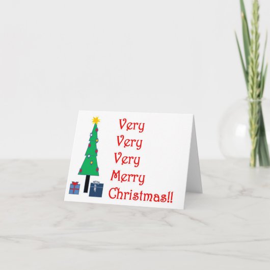 Heel prettig kerstfeest, blanco binnenin feestdagen kaart (Voorkant)