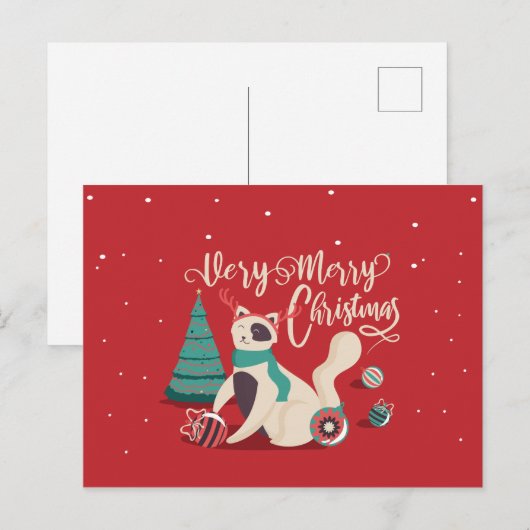 Heel prettig kerstfeest briefkaart (Voorkant / Achterkant)