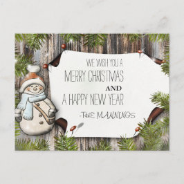 Heel prettig kerstfeest en gelukkig nieuwjaar feestdagenkaart