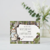 Heel prettig kerstfeest en gelukkig nieuwjaar feestdagenkaart (Staand voorkant)