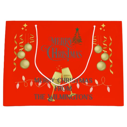 Heel prettig kerstfeest groot cadeauzakje (Voorkant)