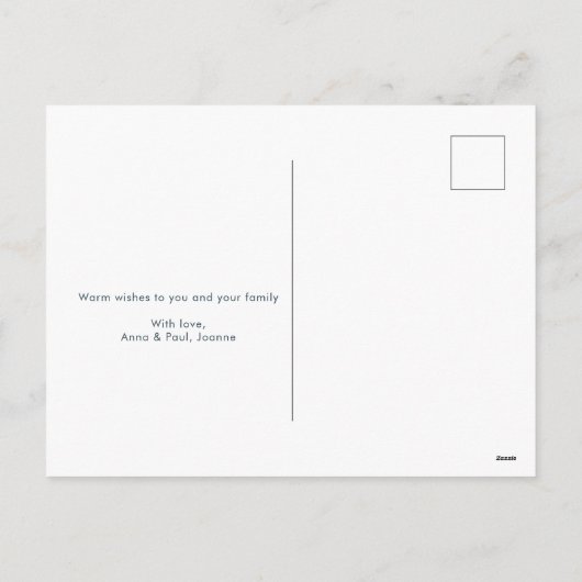 Heel prettig kerstfeest Modern Doodle Trees Foto Feestdagenkaart (Achterkant)