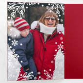 Heel prettig kerstfeest. Multi Photo Holiday Drieluik Aankondiging (Binnenzijde eerst)