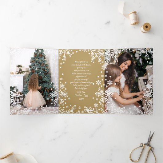Heel prettig kerstfeest. Multi Photo Holiday Kaart (Binnen)