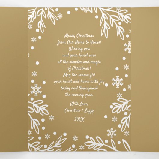 Heel prettig kerstfeest. Multi Photo Holiday Kaart (Binnenkant midden)