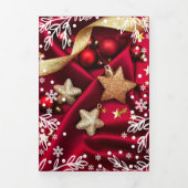 Heel prettig kerstfeest. Multi-Photo Tri-Fold Card Drieluik Aankondiging (Cover)