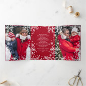 Heel prettig kerstfeest. Multi-Photo Tri-Fold Card Drieluik Aankondiging (Binnen)