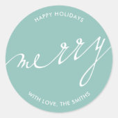 Heel prettig kerstfeest ronde sticker (Voorkant)