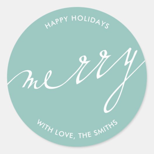 Heel prettig kerstfeest ronde sticker (Voorkant)