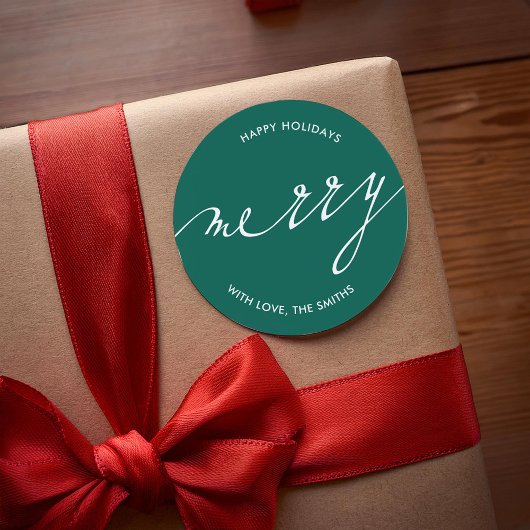 Heel prettig kerstfeest ronde sticker