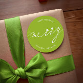 Heel prettig kerstfeest ronde sticker