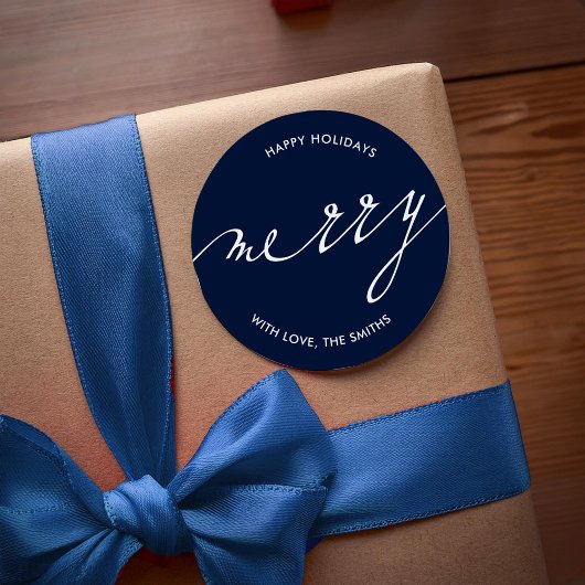 Heel prettig kerstfeest ronde sticker