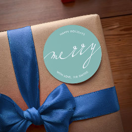 Heel prettig kerstfeest ronde sticker