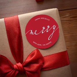 Heel prettig kerstfeest ronde sticker