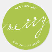 Heel prettig kerstfeest ronde sticker (Voorkant)