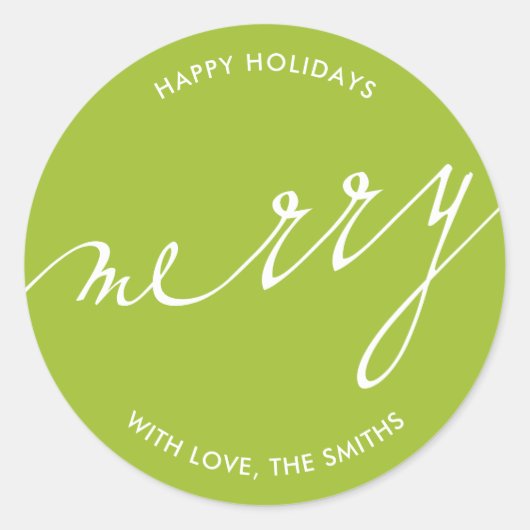 Heel prettig kerstfeest ronde sticker (Voorkant)