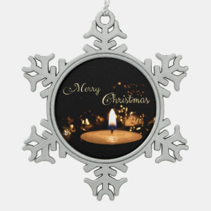 Heel prettig kerstOrnament! Tin Sneeuwvlok Ornament