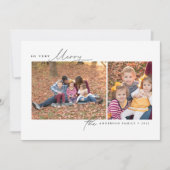 Heel prettig, moderne, minimale kerstfotokaart feestdagenkaart (Voorkant)