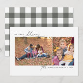 Heel prettig, moderne, minimale kerstfotokaart feestdagenkaart (Voorkant / Achterkant)