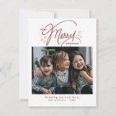 Heel prettig, moderne, witte kerst feestdagenkaart (Voorkant)