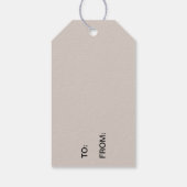 Heel prettige blauwe strepen kerst cadeaulabel (Achterkant)