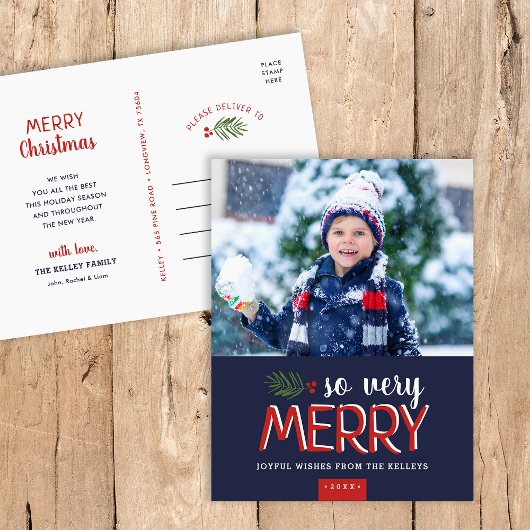 Heel prettige feestdag foto-Briefkaart Feestdagenkaart