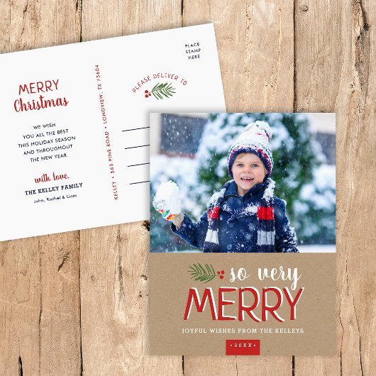 Heel prettige feestdag foto-Briefkaart Feestdagenkaart