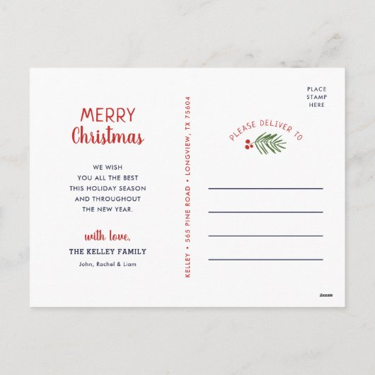 Heel prettige feestdag foto-Briefkaart Feestdagenkaart (Achterkant)