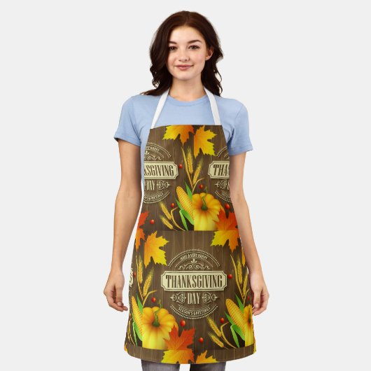 Heel prettige feestdag schort (Gedragen)