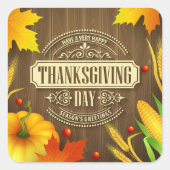 Heel prettige feestdag vierkante sticker (Voorkant)